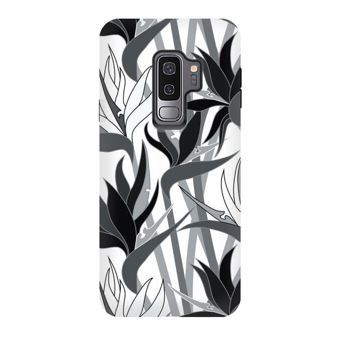 Galaxy S9 plus StrongFit Seamless Floral Pattern Plant Strelitzia G613 by Medusa GraphicArt