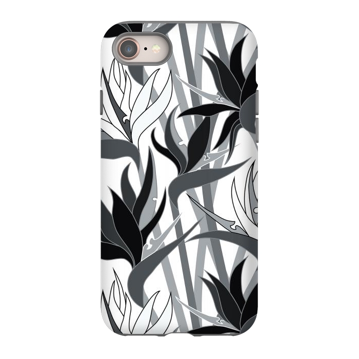 iPhone 8 StrongFit Seamless Floral Pattern Plant Strelitzia G613 by Medusa GraphicArt