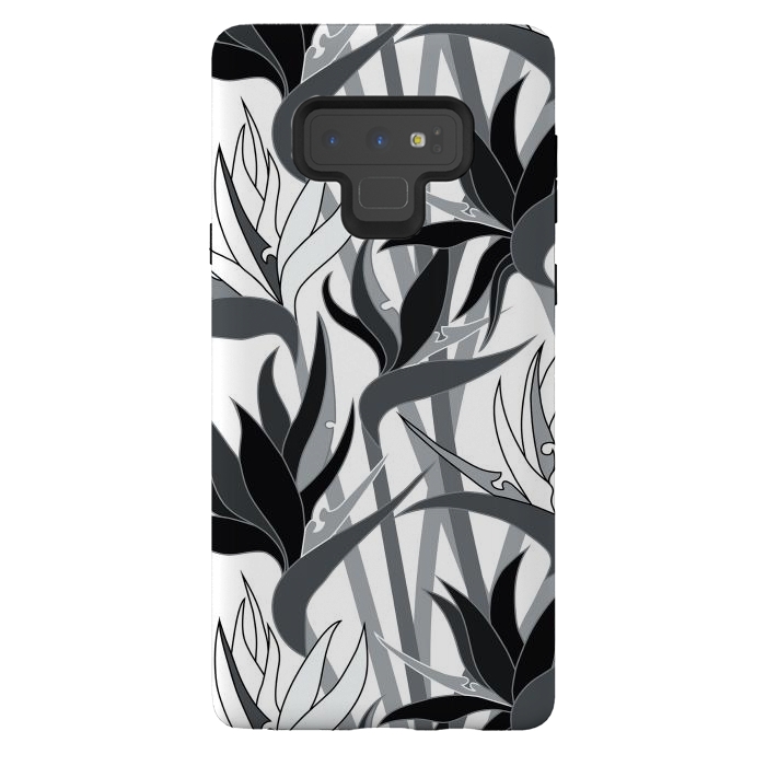 Galaxy Note 9 StrongFit Seamless Floral Pattern Plant Strelitzia G613 by Medusa GraphicArt