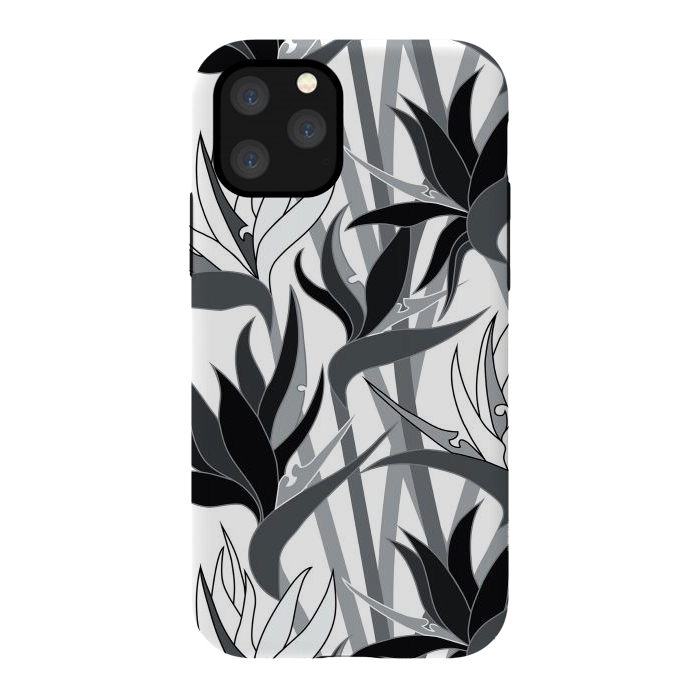 iPhone 11 Pro StrongFit Seamless Floral Pattern Plant Strelitzia G613 by Medusa GraphicArt