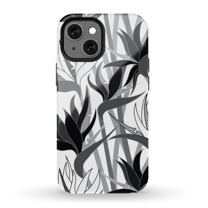 iPhone 12 mini StrongFit Seamless Floral Pattern Plant Strelitzia G613 by Medusa GraphicArt