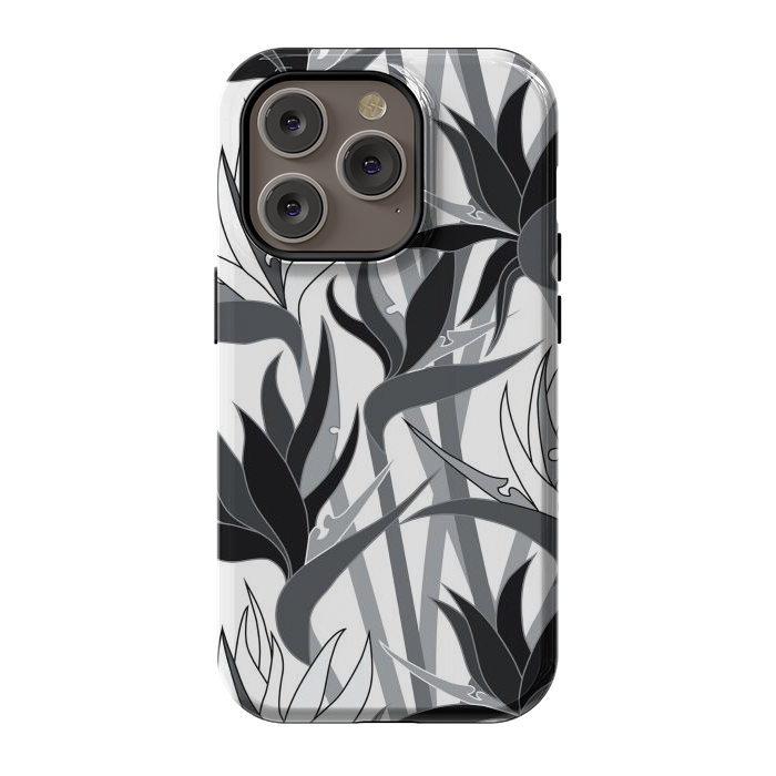 iPhone 14 Pro StrongFit Seamless Floral Pattern Plant Strelitzia G613 by Medusa GraphicArt