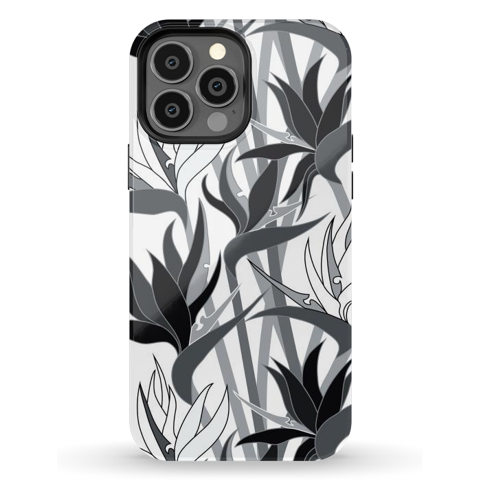 iPhone 13 Pro Max StrongFit Seamless Floral Pattern Plant Strelitzia G613 by Medusa GraphicArt
