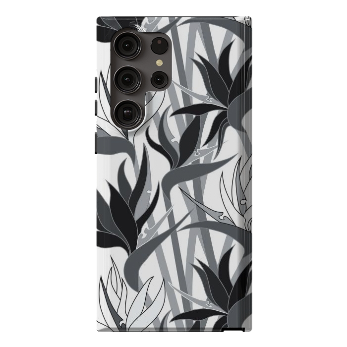 Galaxy S23 Ultra StrongFit Seamless Floral Pattern Plant Strelitzia G613 by Medusa GraphicArt