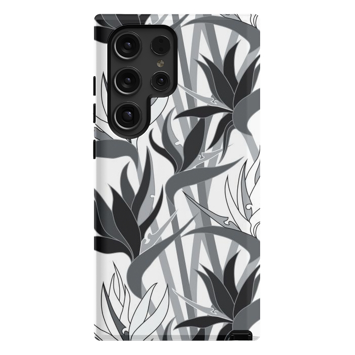 Galaxy S24 Ultra StrongFit Seamless Floral Pattern Plant Strelitzia G613 by Medusa GraphicArt