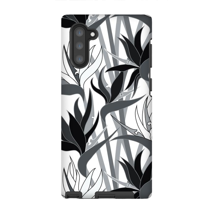 Galaxy Note 10 StrongFit Seamless Floral Pattern Plant Strelitzia G613 by Medusa GraphicArt