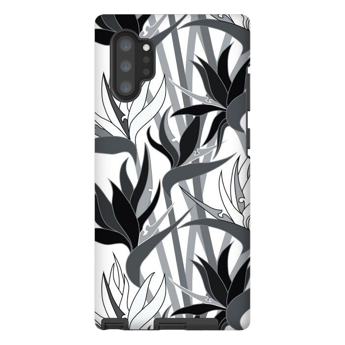 Galaxy Note 10 plus StrongFit Seamless Floral Pattern Plant Strelitzia G613 by Medusa GraphicArt