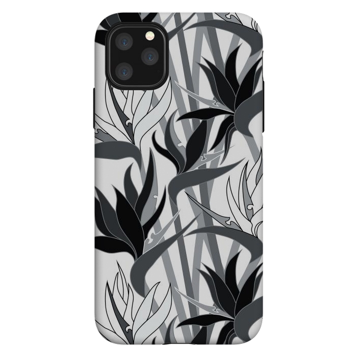 iPhone 11 Pro Max StrongFit Seamless Floral Pattern Plant Strelitzia G613 by Medusa GraphicArt