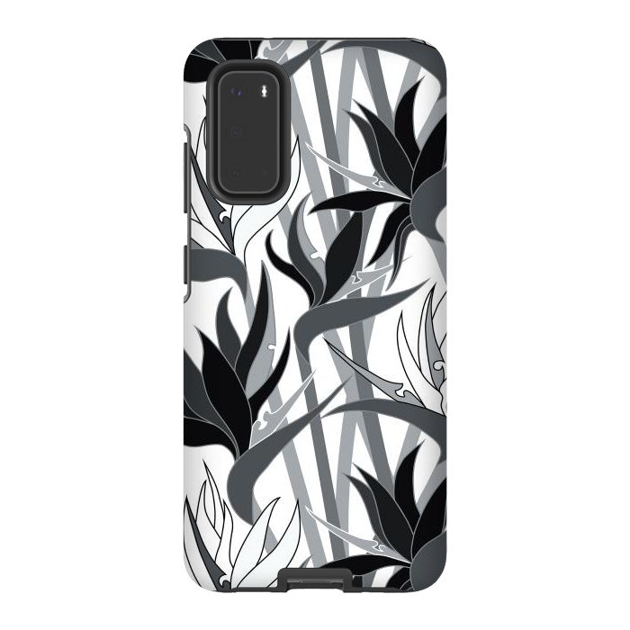Galaxy S20 StrongFit Seamless Floral Pattern Plant Strelitzia G613 by Medusa GraphicArt