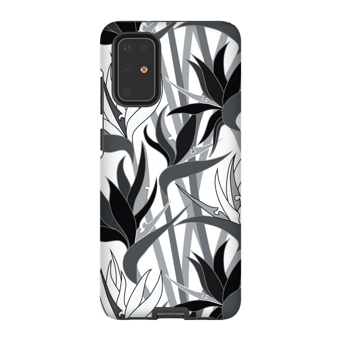 Galaxy S20 Plus StrongFit Seamless Floral Pattern Plant Strelitzia G613 by Medusa GraphicArt