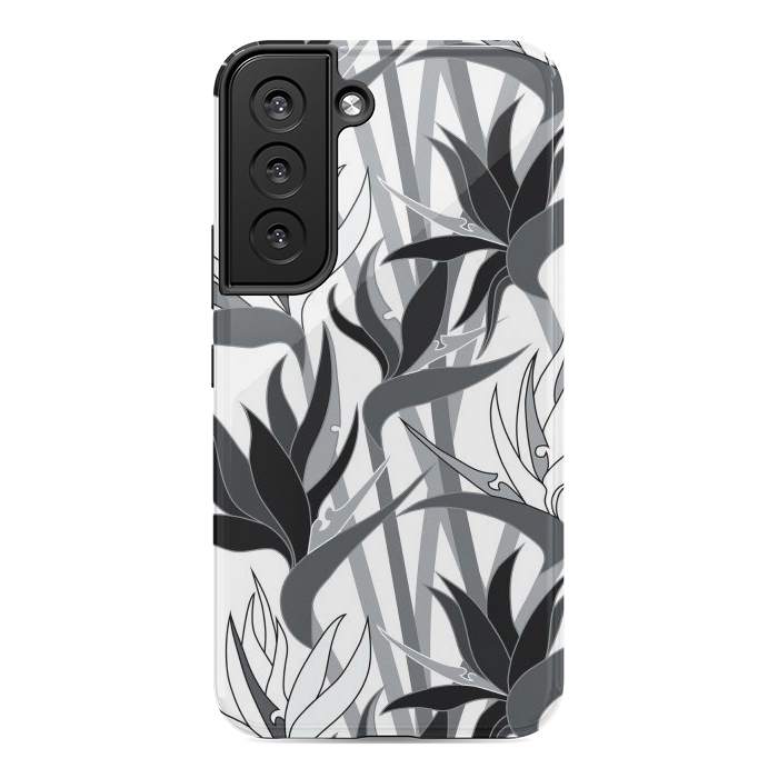Galaxy S22 StrongFit Seamless Floral Pattern Plant Strelitzia G613 by Medusa GraphicArt