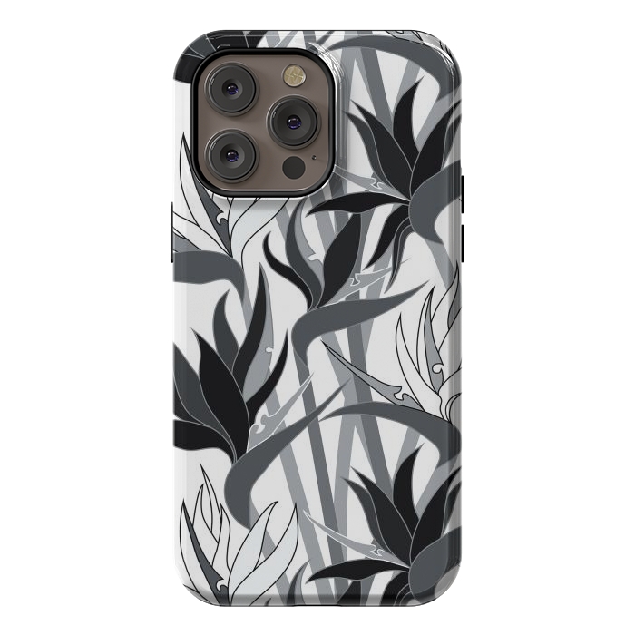 iPhone 14 Pro max StrongFit Seamless Floral Pattern Plant Strelitzia G613 by Medusa GraphicArt
