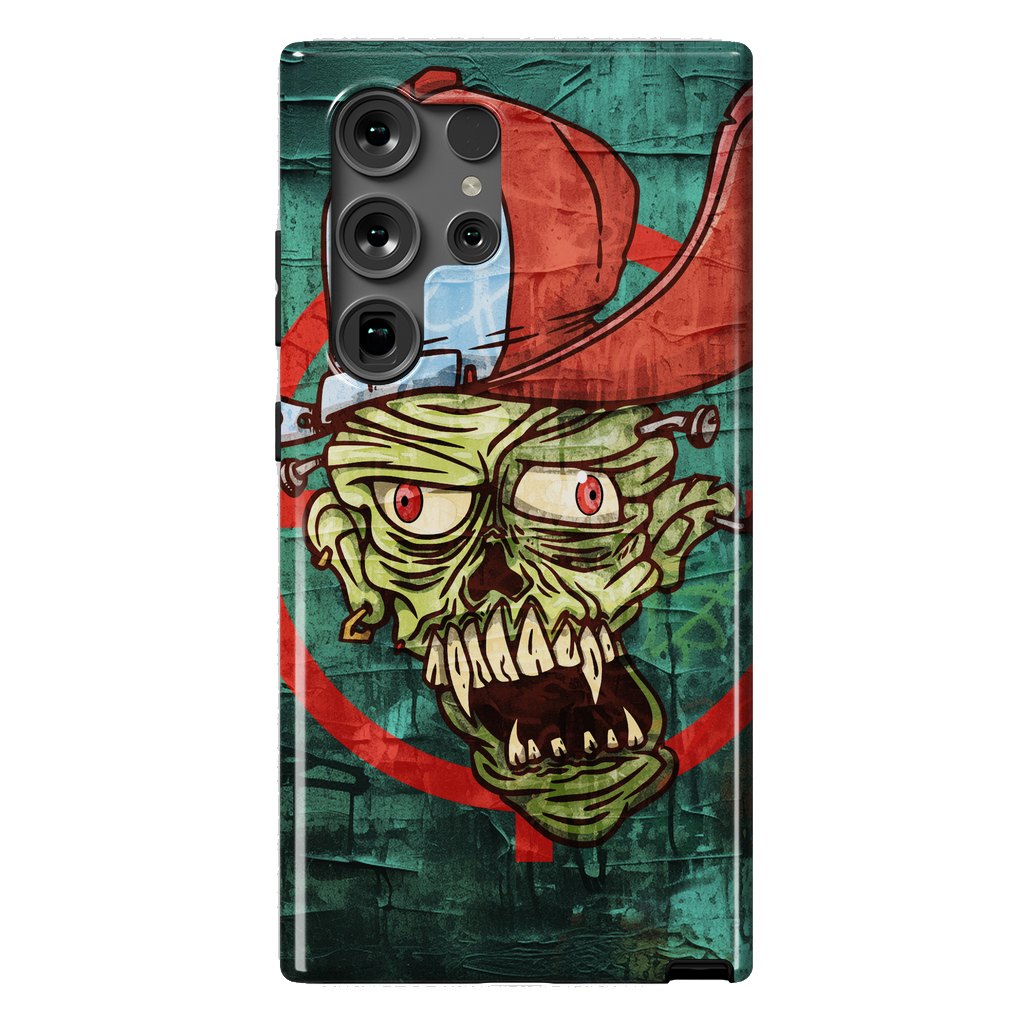 Galaxy S24 Ultra StrongFit monster head with cap by Manuvila