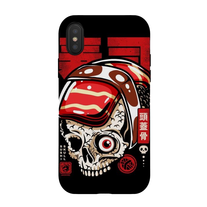 iPhone Xs / X StrongFit Skull Sushi by LM2Kone