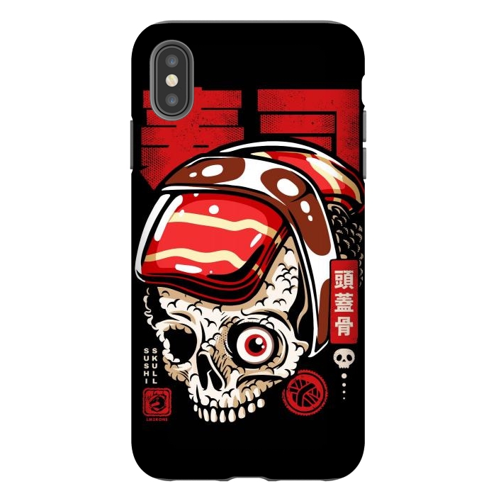 iPhone Xs Max StrongFit Skull Sushi by LM2Kone