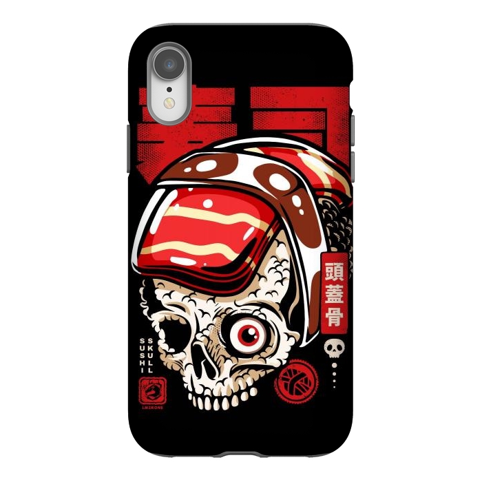 iPhone Xr StrongFit Skull Sushi by LM2Kone