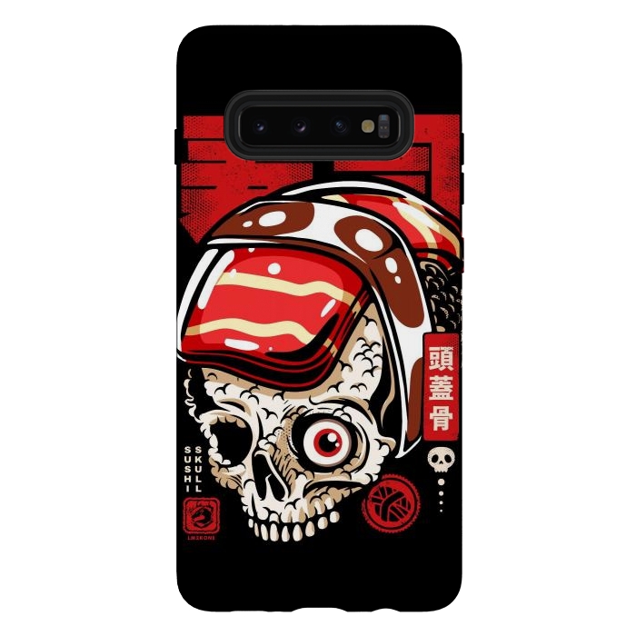 Galaxy S10 plus StrongFit Skull Sushi by LM2Kone