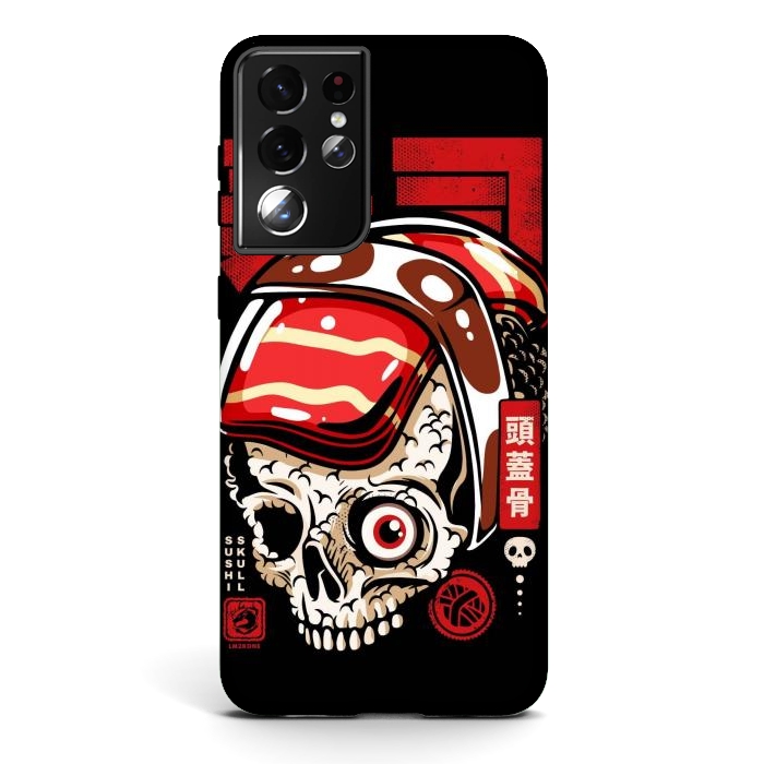 Galaxy S21 ultra StrongFit Skull Sushi by LM2Kone