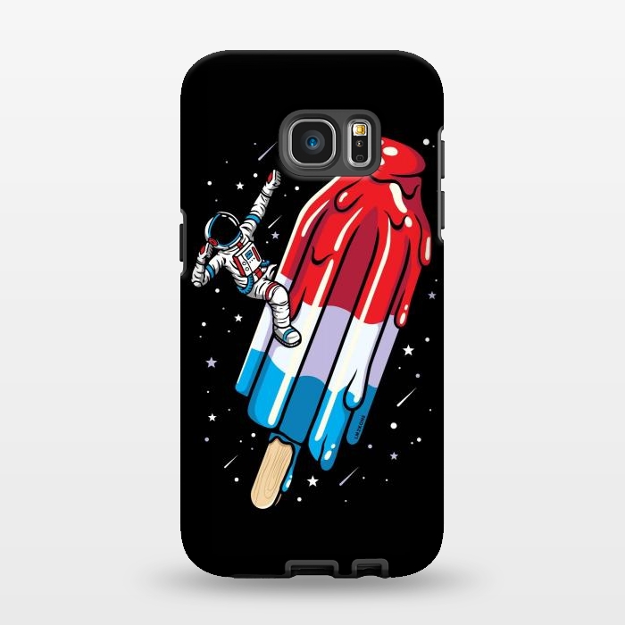 Galaxy S7 EDGE StrongFit USA Popsicle Astronaut by LM2Kone