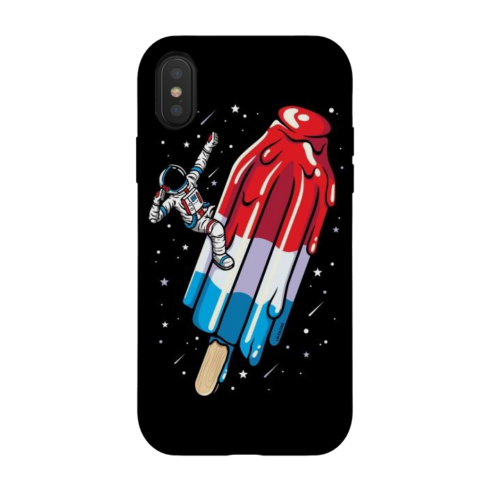 iPhone Xs / X StrongFit USA Popsicle Astronaut by LM2Kone