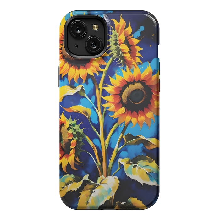 iPhone 15 Plus StrongFit Sunflowers 3 by Winston