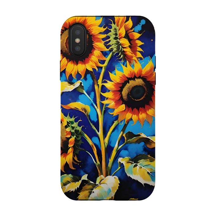 iPhone Xs / X StrongFit Sunflowers 3 by Winston