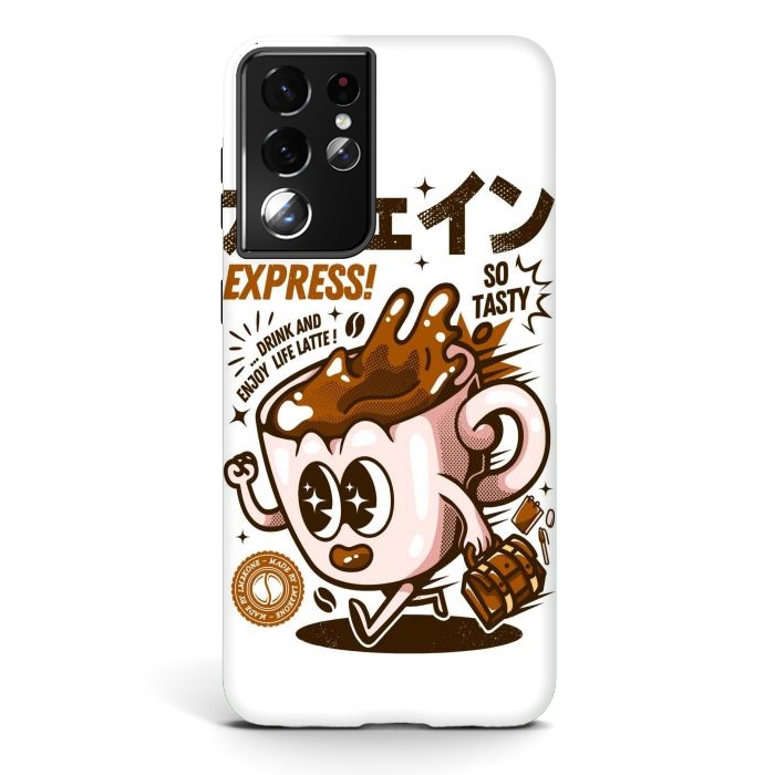 Galaxy S21 ultra StrongFit Funny Caffeine Expresso by LM2Kone