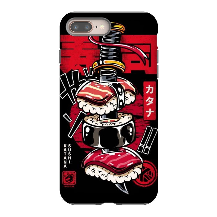 iPhone 8 plus StrongFit Japan Katana Sushi by LM2Kone