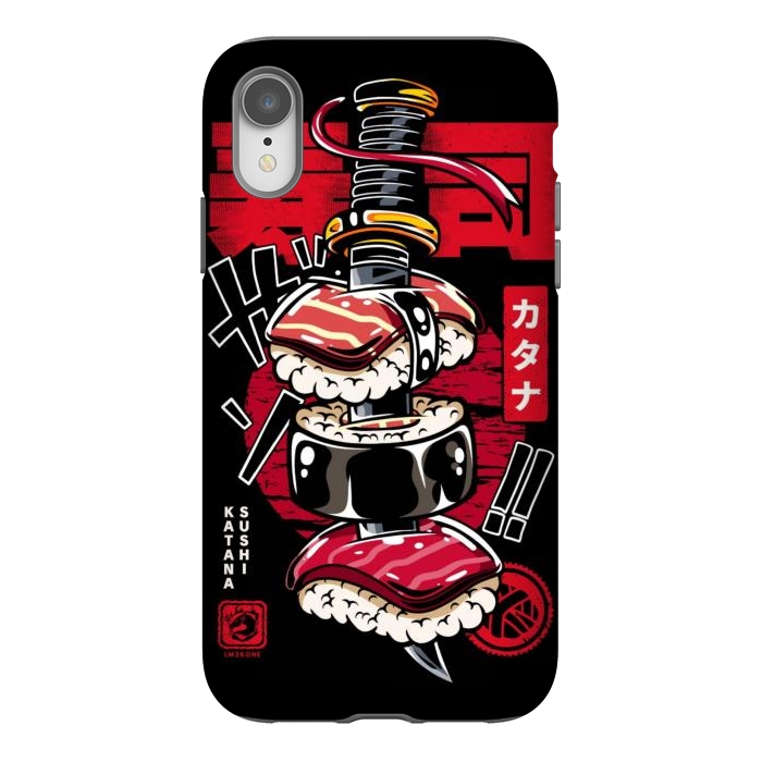 iPhone Xr StrongFit Japan Katana Sushi by LM2Kone