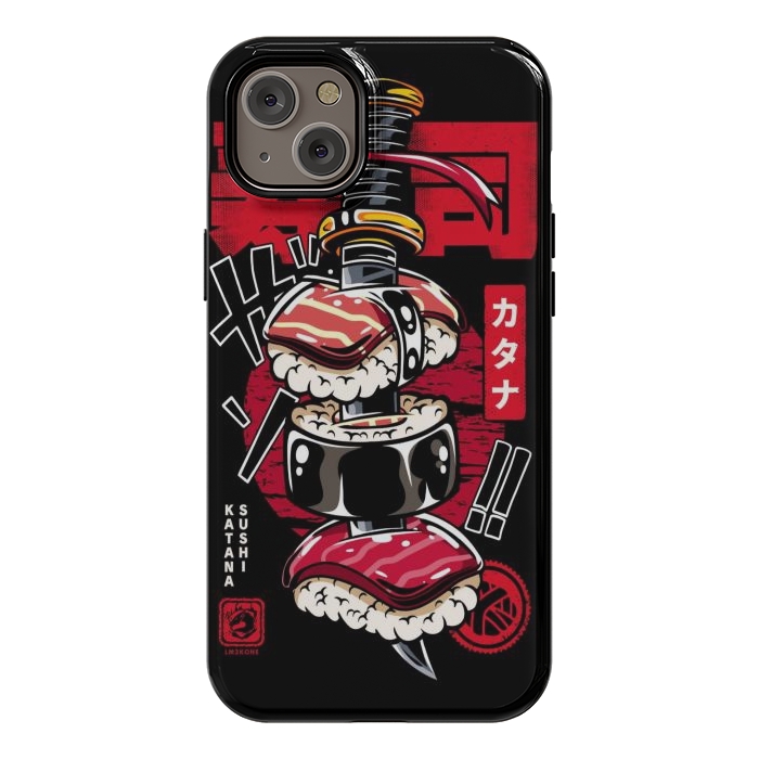 iPhone 14 Plus StrongFit Japan Katana Sushi by LM2Kone