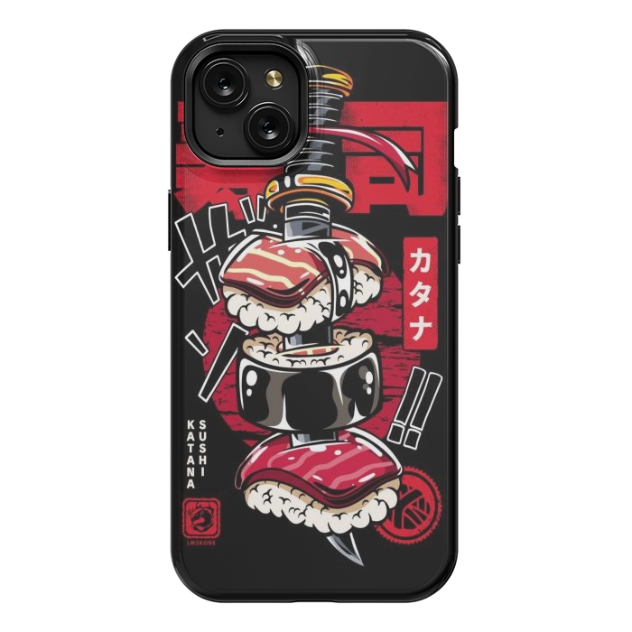 iPhone 15 Plus StrongFit Japan Katana Sushi by LM2Kone