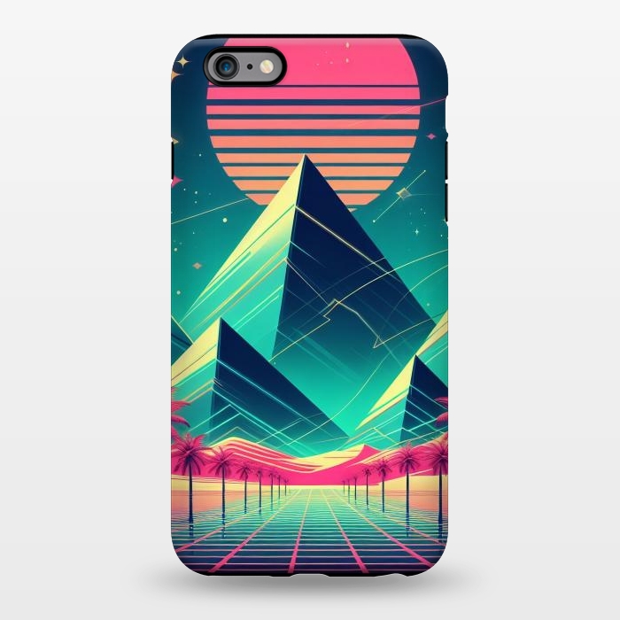 iPhone 6/6s plus StrongFit 80s Neon Palm Pyramids by JohnnyVillas