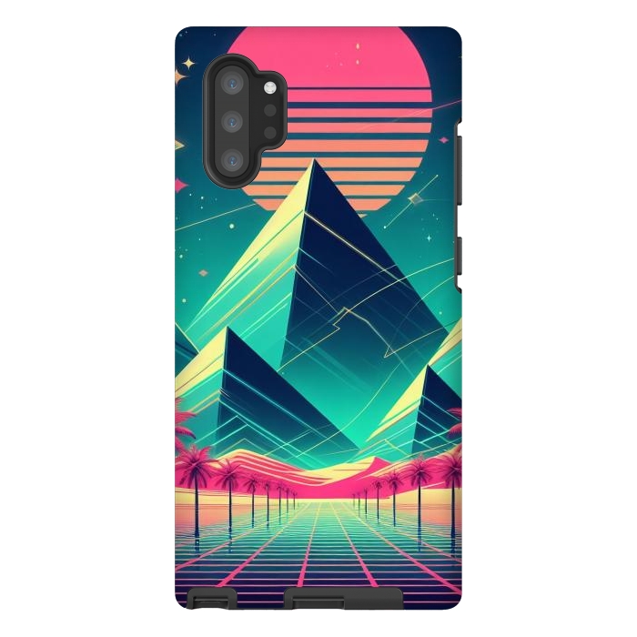 Galaxy Note 10 plus StrongFit 80s Neon Palm Pyramids by JohnnyVillas