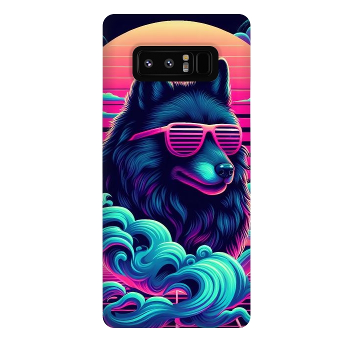 Galaxy Note 8 StrongFit 80s Synthwave Wolf by JohnnyVillas