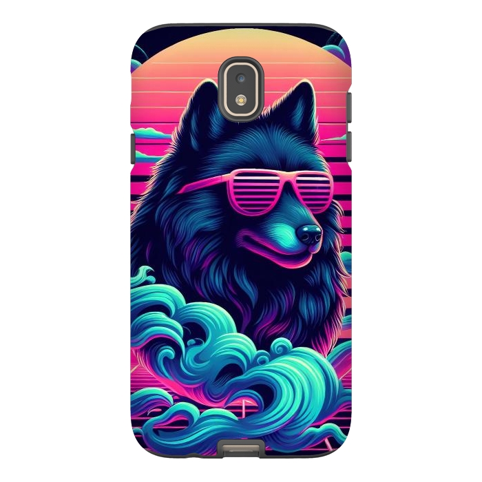 Galaxy J7 StrongFit 80s Synthwave Wolf by JohnnyVillas