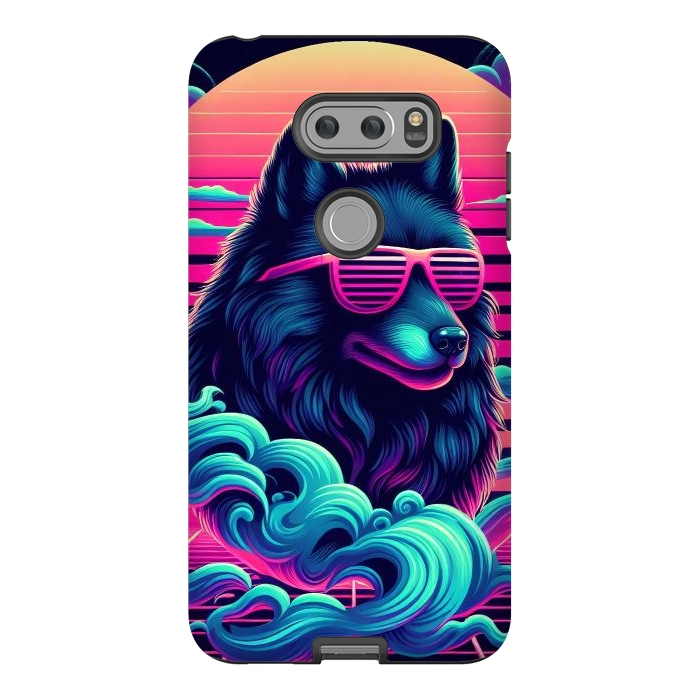 V30 StrongFit 80s Synthwave Wolf by JohnnyVillas