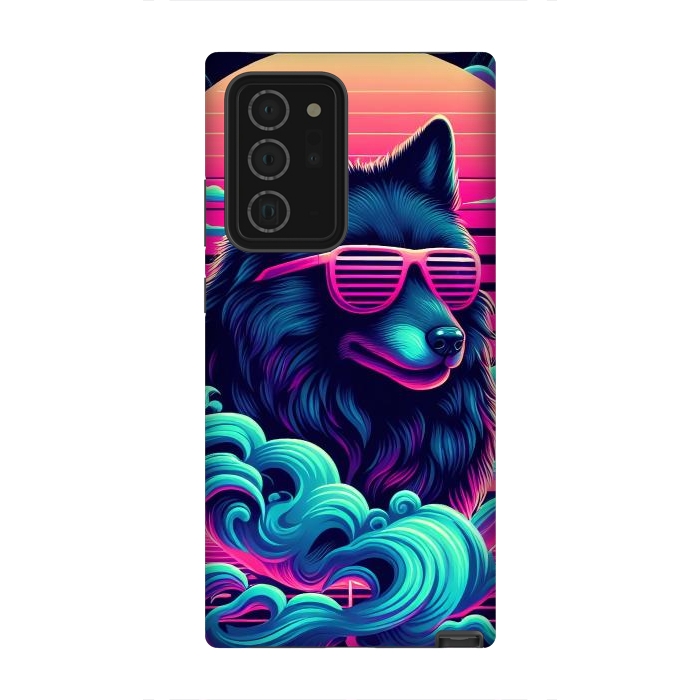 Galaxy Note 20 Ultra StrongFit 80s Synthwave Wolf by JohnnyVillas