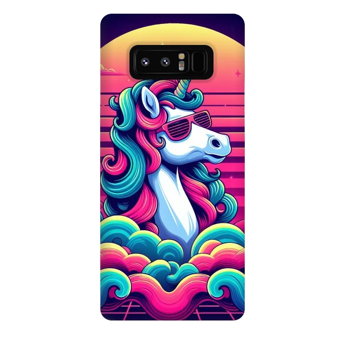 Galaxy Note 8 StrongFit 80s Neon Unicorn by JohnnyVillas