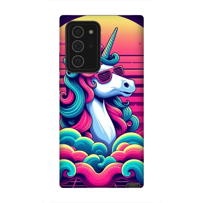 Galaxy Note 20 Ultra StrongFit 80s Neon Unicorn by JohnnyVillas