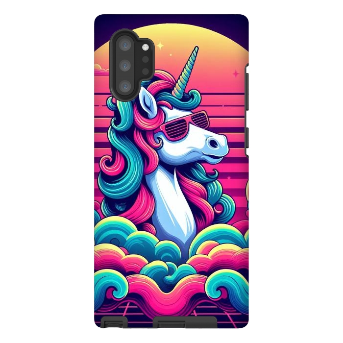 Galaxy Note 10 plus StrongFit 80s Neon Unicorn by JohnnyVillas