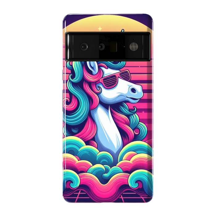 Pixel 6 Pro StrongFit 80s Neon Unicorn by JohnnyVillas