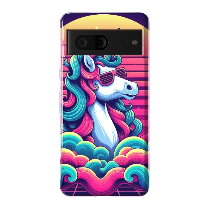 Pixel 7 StrongFit 80s Neon Unicorn by JohnnyVillas