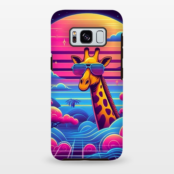 Galaxy S8 plus StrongFit 80s Neon Giraffe by JohnnyVillas