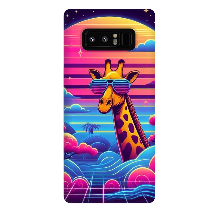 Galaxy Note 8 StrongFit 80s Neon Giraffe by JohnnyVillas