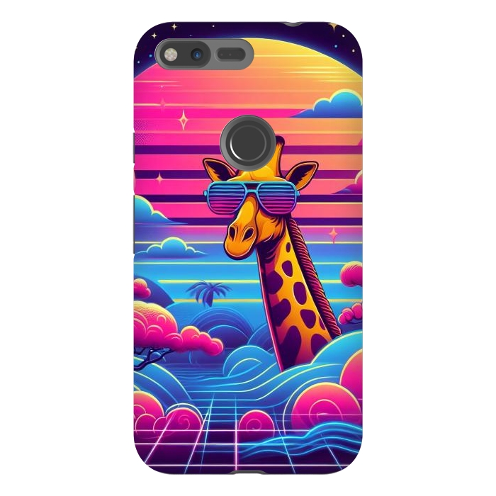 Pixel XL StrongFit 80s Neon Giraffe by JohnnyVillas