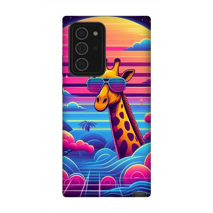 Galaxy Note 20 Ultra StrongFit 80s Neon Giraffe by JohnnyVillas