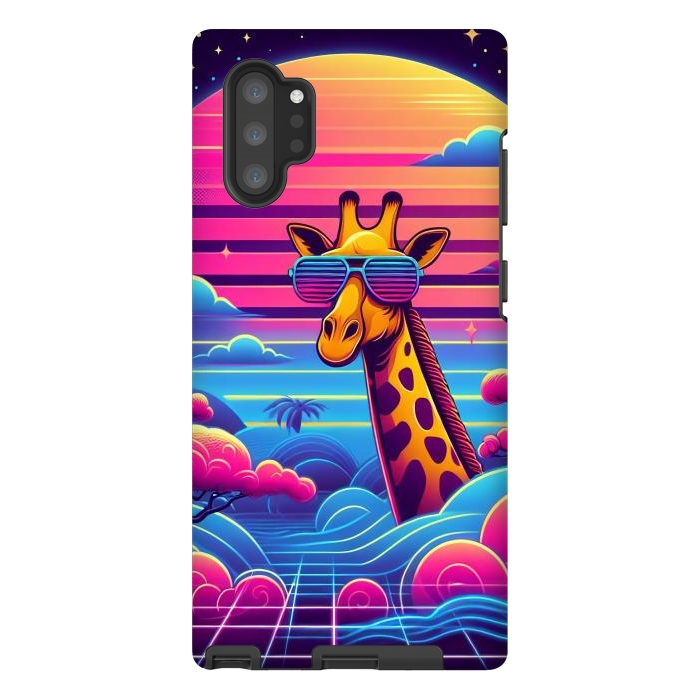Galaxy Note 10 plus StrongFit 80s Neon Giraffe by JohnnyVillas