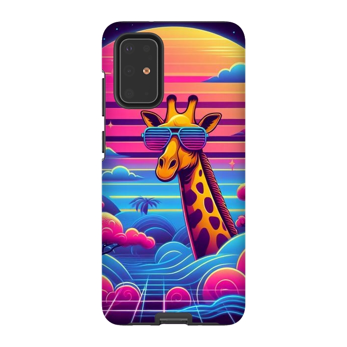 Galaxy S20 Plus StrongFit 80s Neon Giraffe by JohnnyVillas