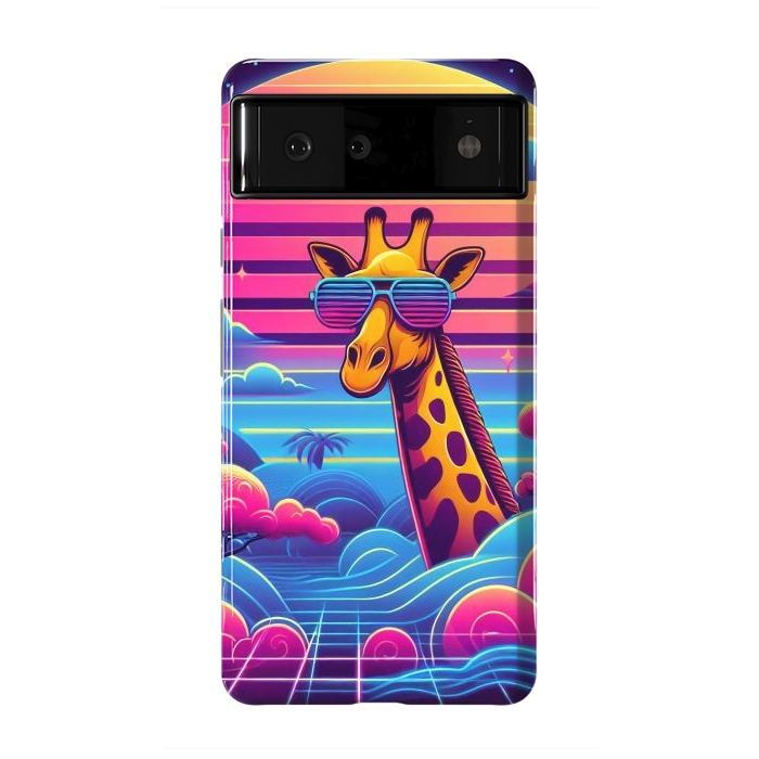 Pixel 6 StrongFit 80s Neon Giraffe by JohnnyVillas