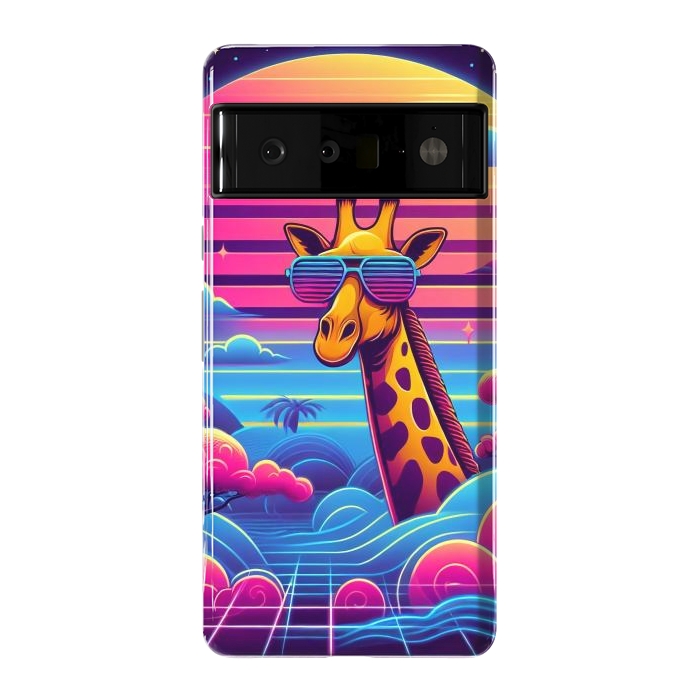 Pixel 6 Pro StrongFit 80s Neon Giraffe by JohnnyVillas